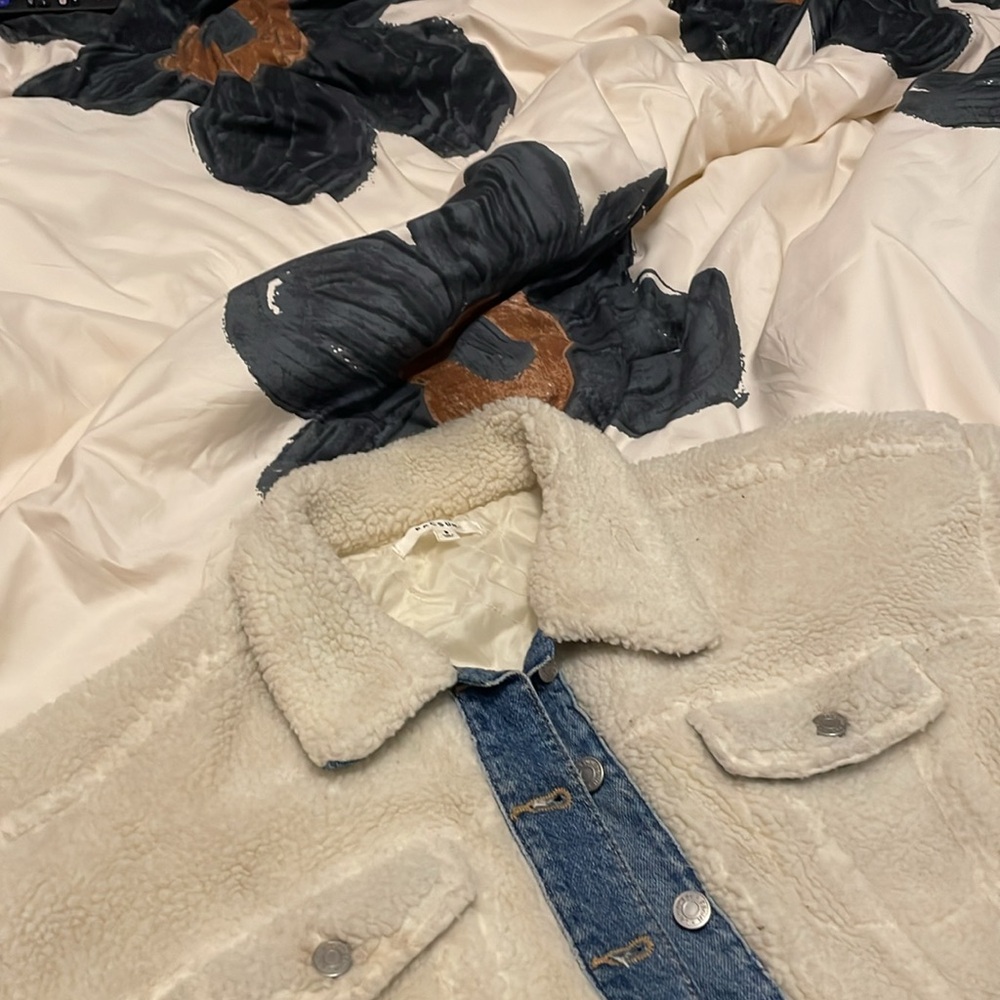 Pacsun Denim and shearling cropped jacket - Picture 4 of 7